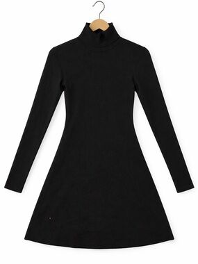 Aritzia Sunday Best Long Sleeve Turtleneck Black Mini Dress Size Small